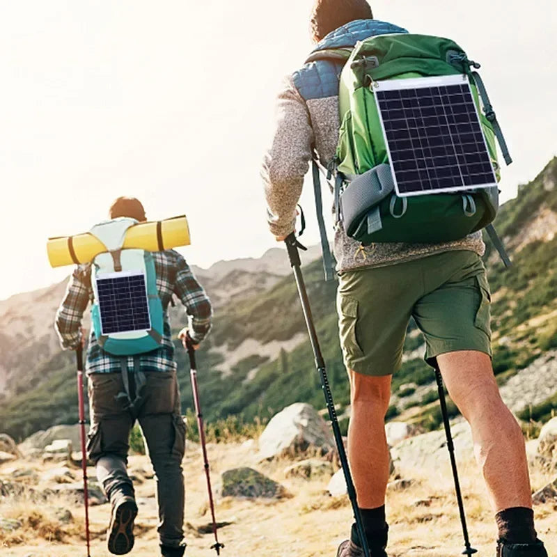 100W 5V Waterproof Solar Panel Charger with Dual USB for Outdoor & Camping