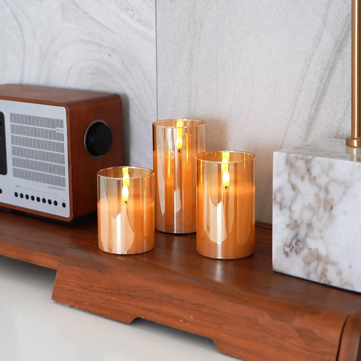 Ambient Cordless LED Candles - Set of 3