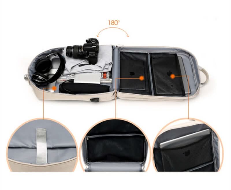 Anti-Theft Travel Backpack with USB Charging Port