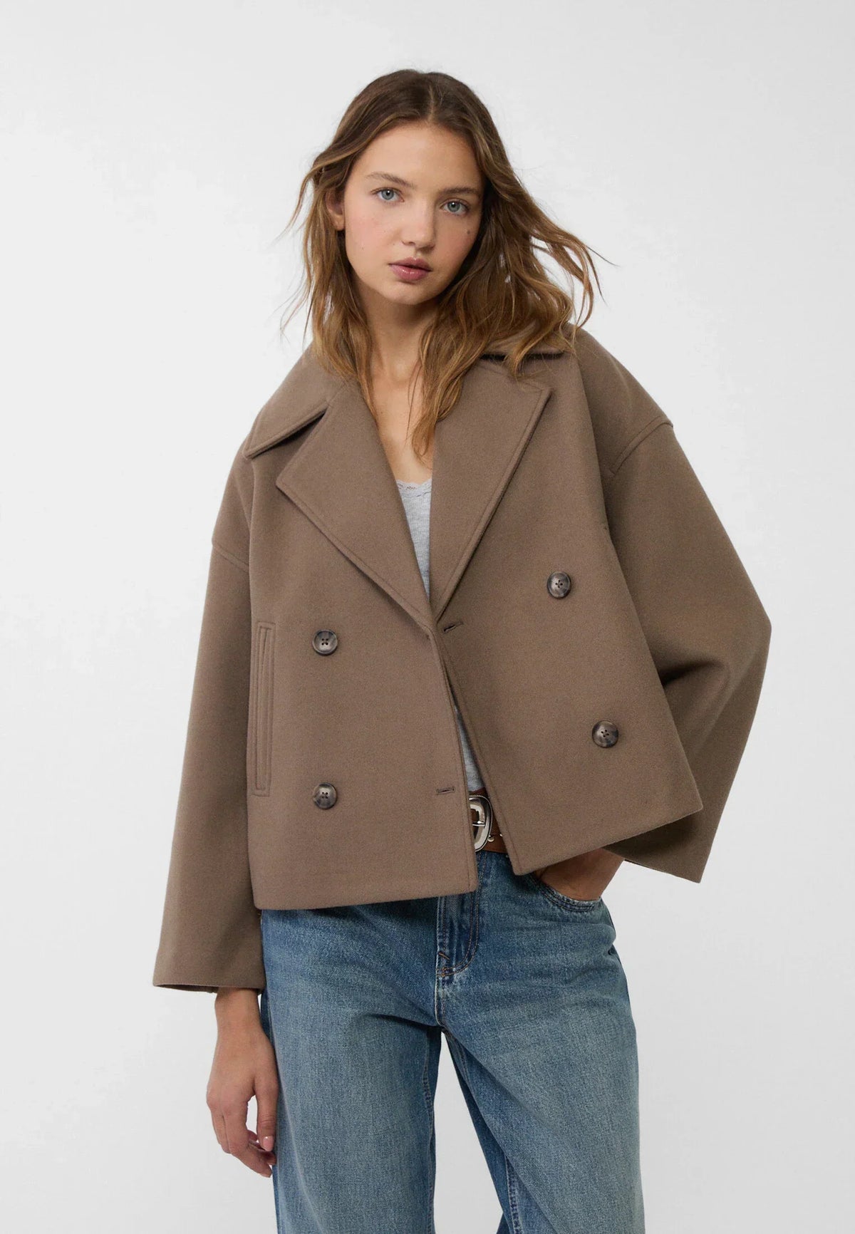 Chic Double-Breasted Short Jacket - Elegant & Timeless