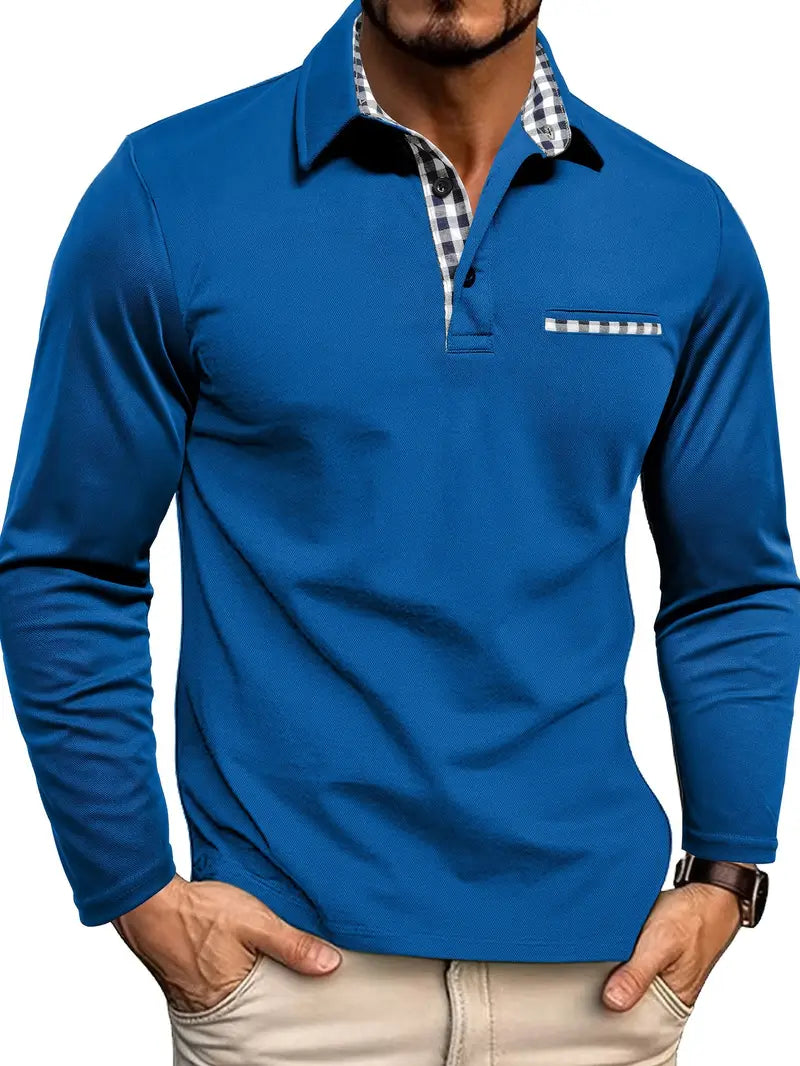 Classic Men's Long-Sleeve Summer Polo Shirt
