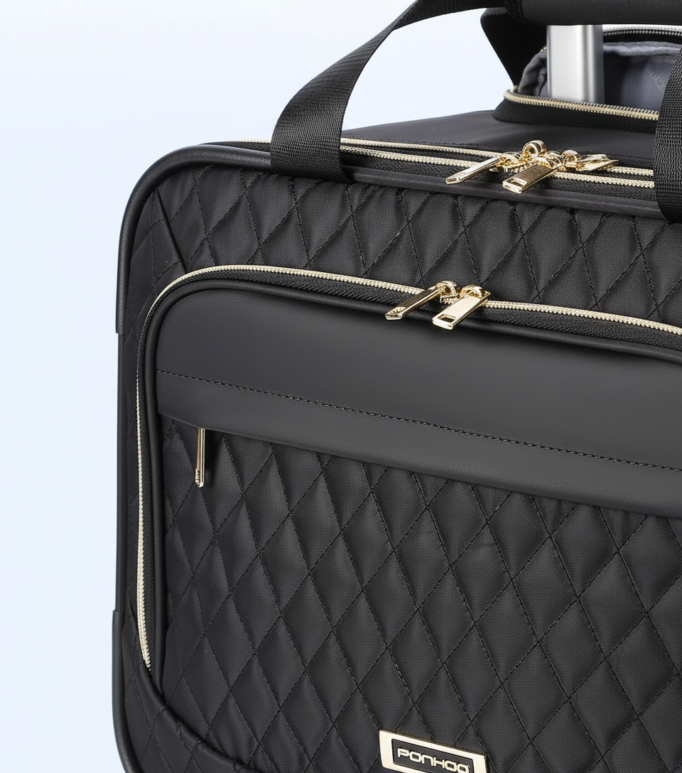Comfortable Rolling Laptop Bag – Elegant Travel Suitcase for Organised Electronics
