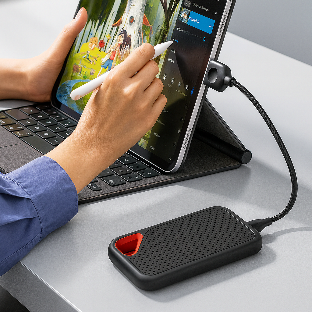 External SSD Hard Drive with 2 TB Storage Capacity