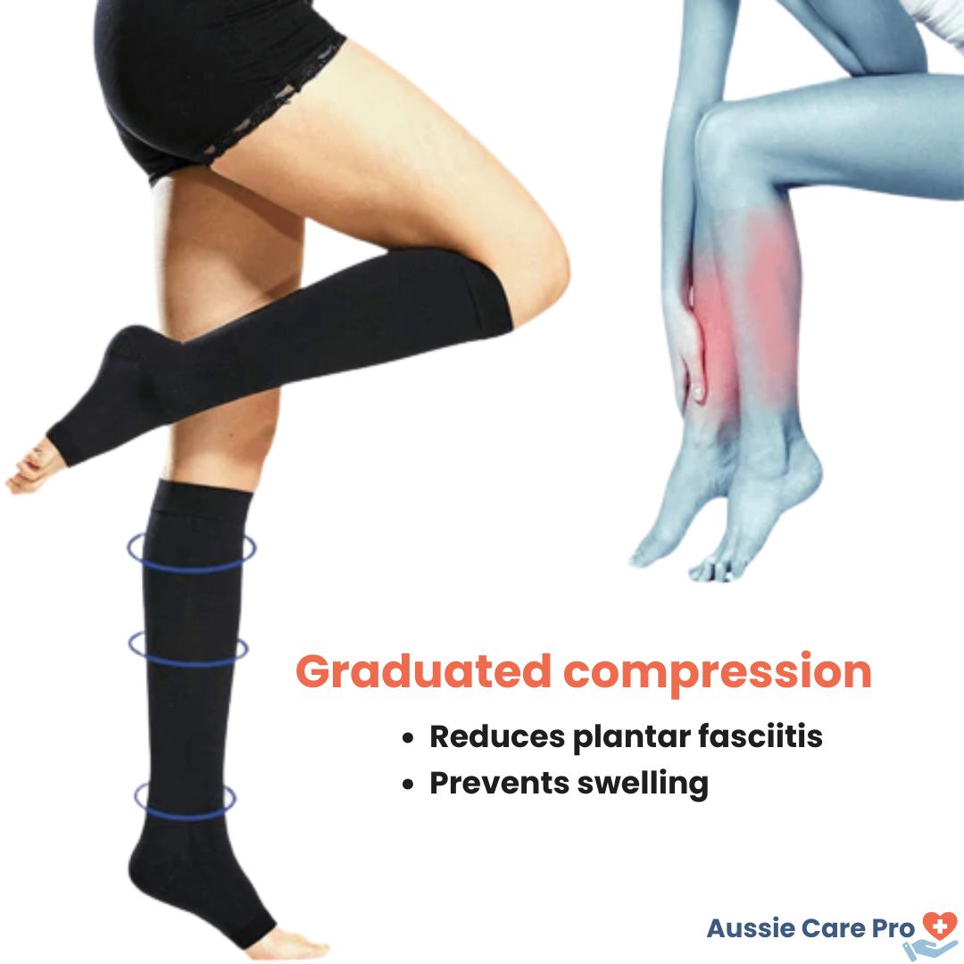 Graduated Compression Socks – Open-Toe Support for Better Blood Circulation