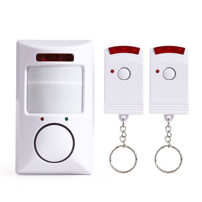 Infrared Motion Sensor Alarm with 2 Remote Controls