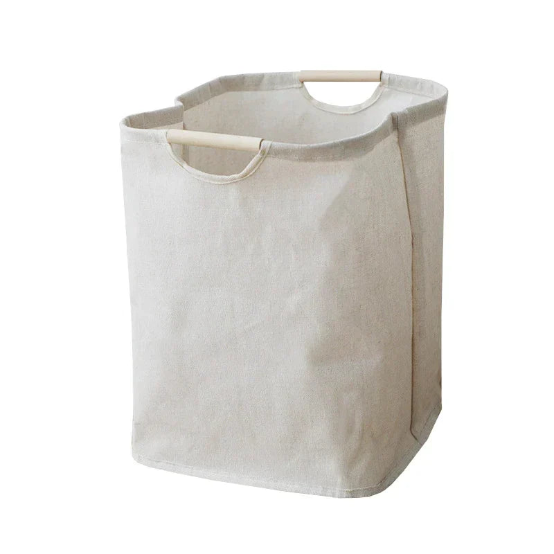 Japanese Cotton Linen Laundry Basket – Foldable Storage Basket