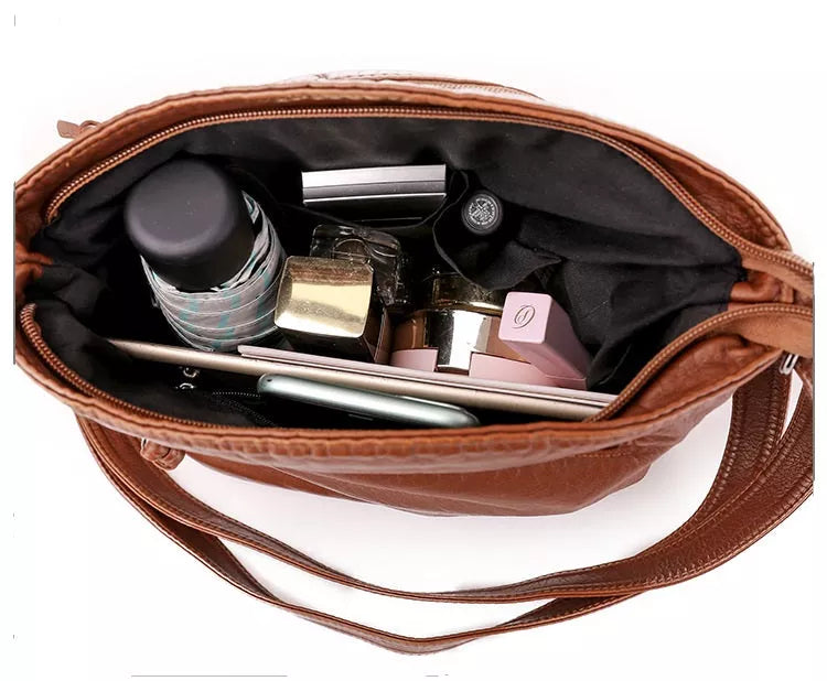 Large-Capacity Crossbody Bag with Adjustable Strap