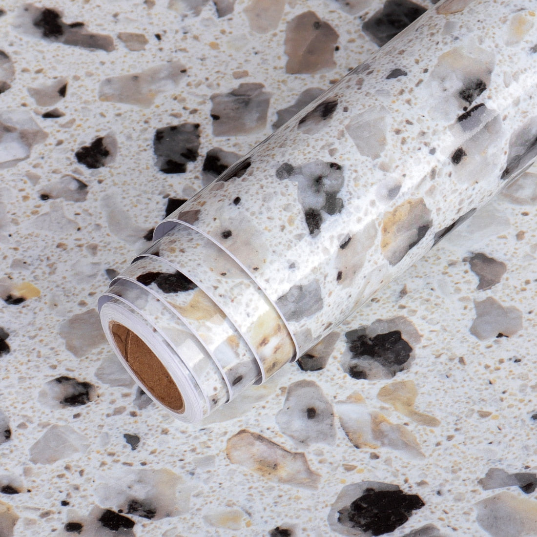 Marble-Look Surface Wrap - Waterproof and Oilproof Decorative Film