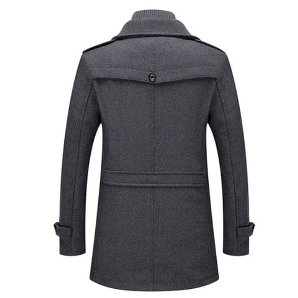 Men's Double-Layer Collar Winter Overcoat