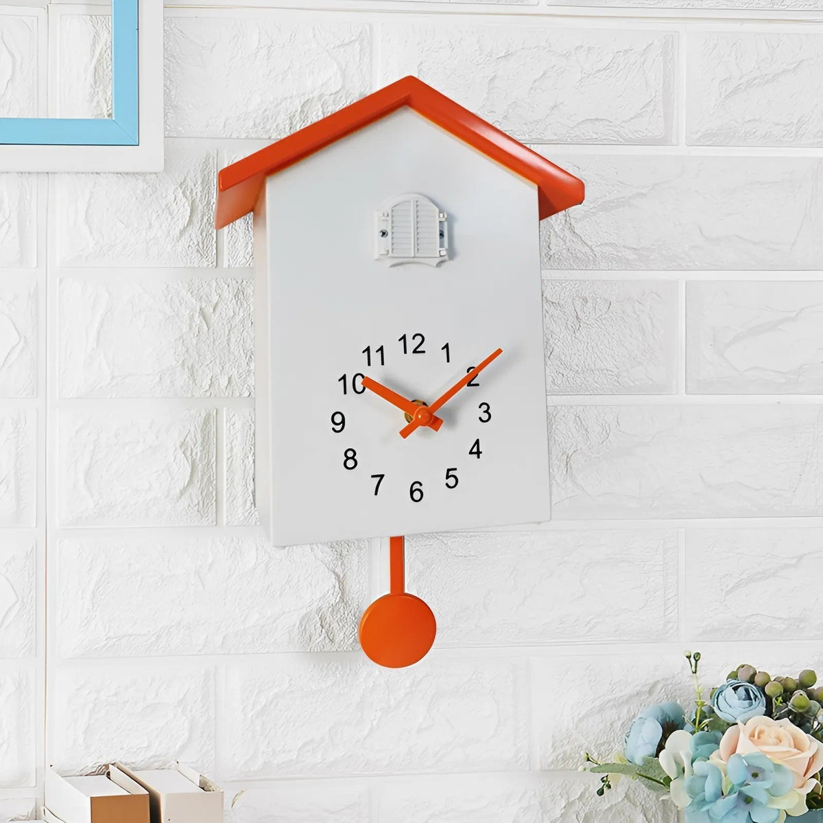 Minimalist Black and White Cuckoo Wall Clock