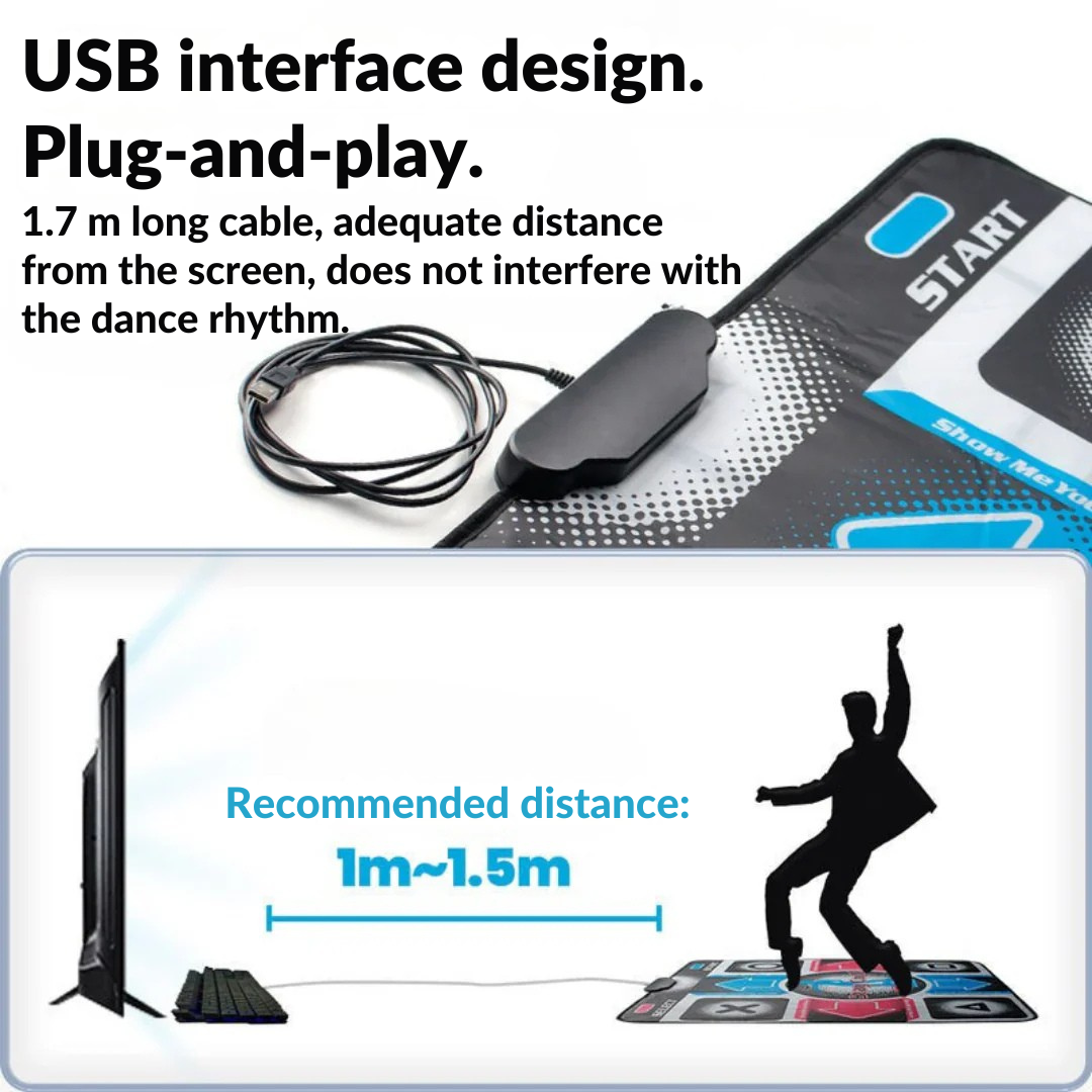 Non-Slip Bluetooth Dance Mat with Game Modes for Home Activity