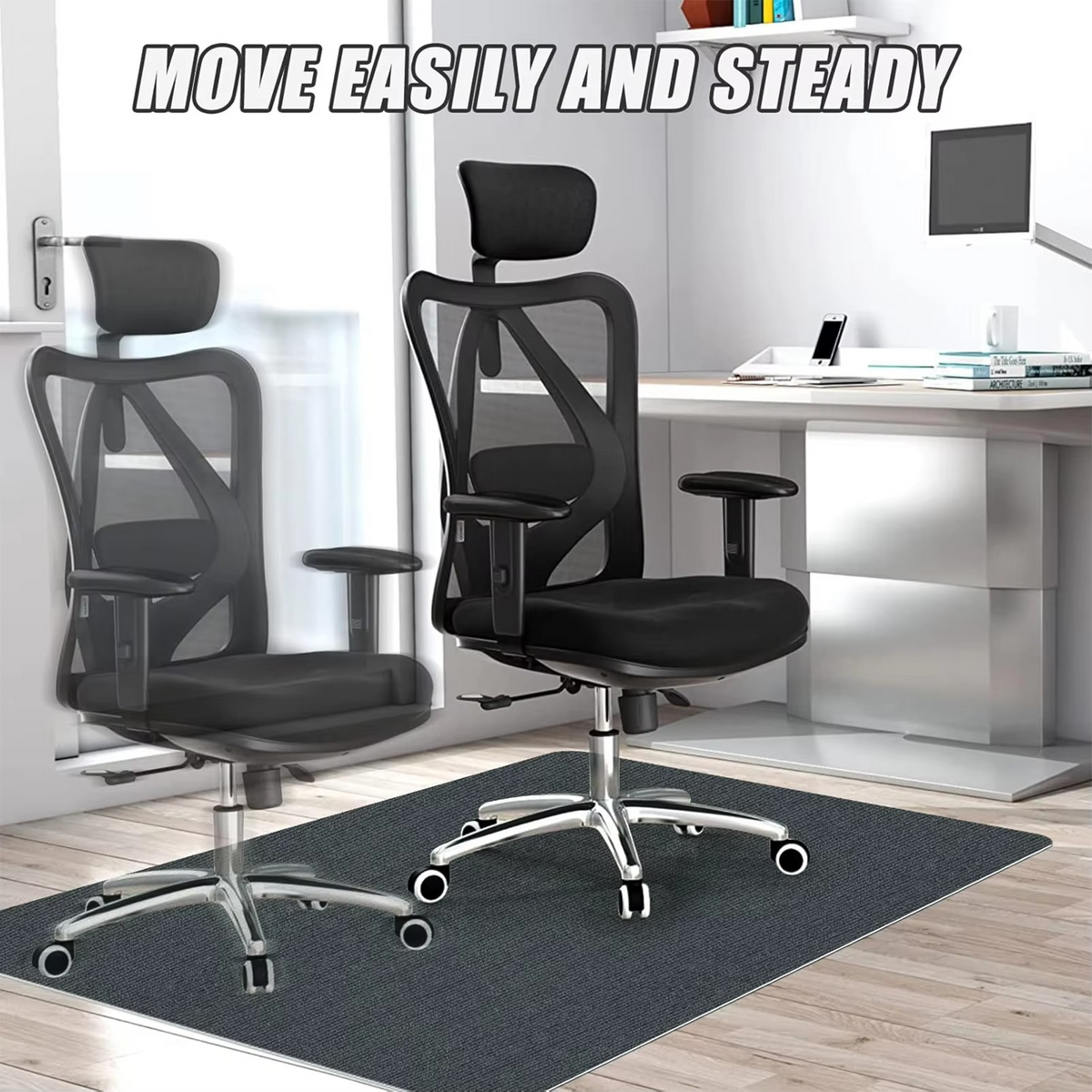 Office Chair Mat for Carpet & Hard Floors - Floor Protector