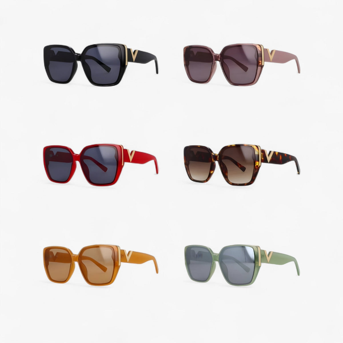 Unisex Futuristic V-Shaped Mirrored Sunglasses