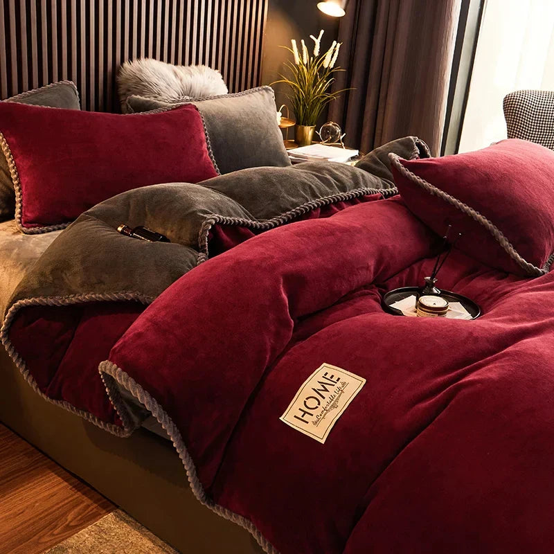 Velvet Fleece Duvet Cover Set