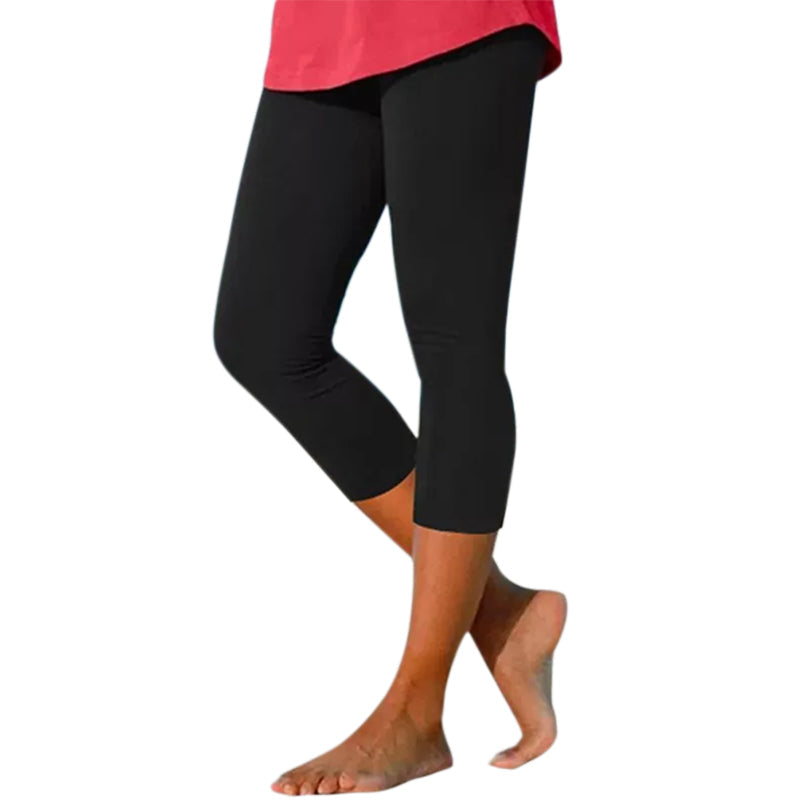Women's High-Waisted Soft Knee-Length Leggings