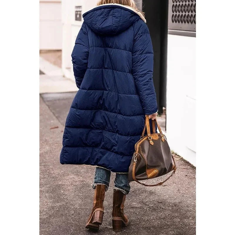 Women's Hooded Longline Puffer Jacket