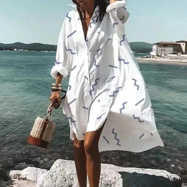 Women's Long-Sleeve Beach Cover-Up Shirt