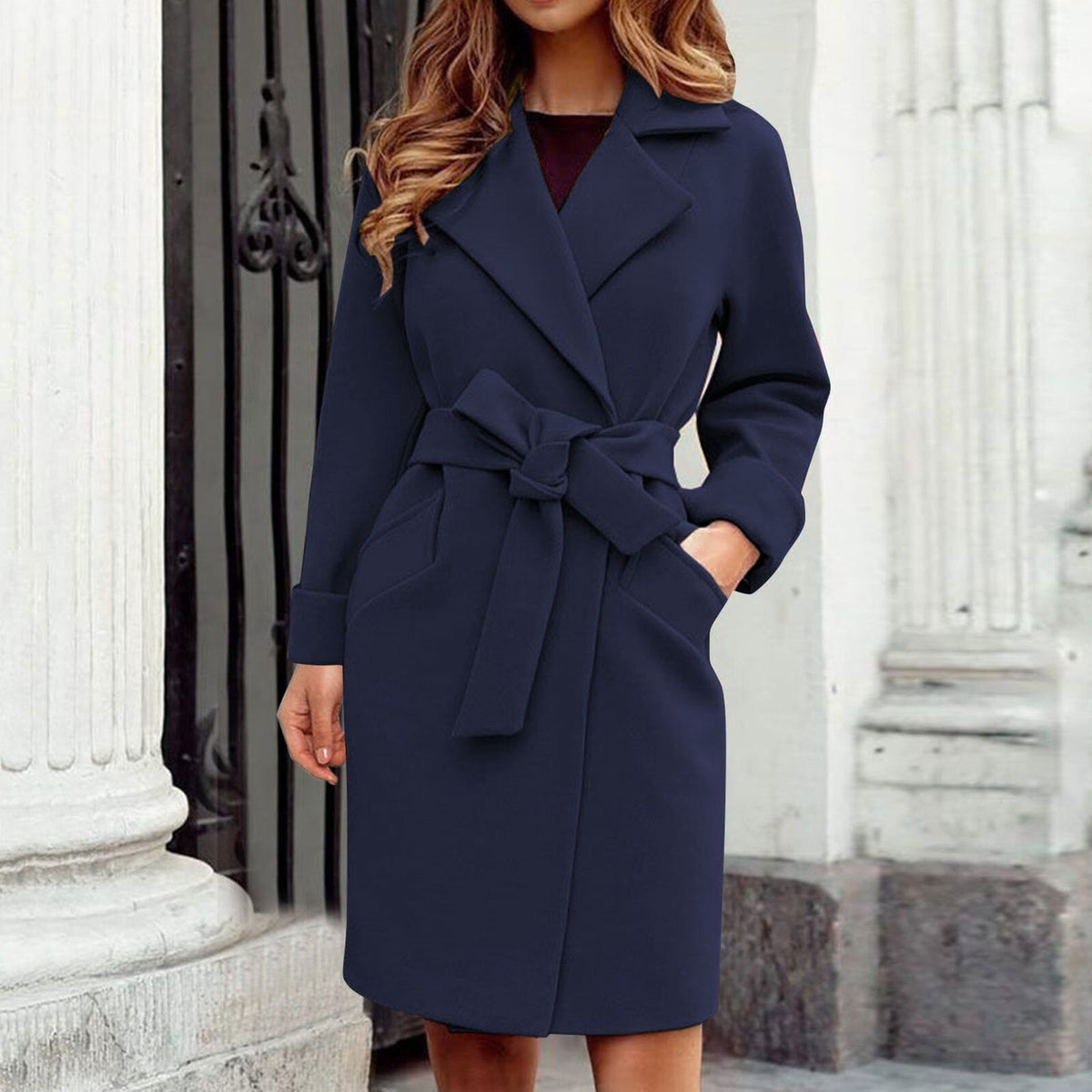 Women's Long Trench Coat Winter Jacket