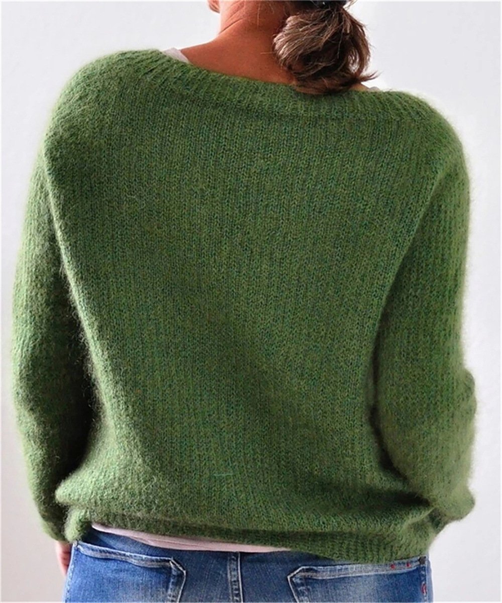 Women's Relaxed Fit Long-Sleeve Sweater
