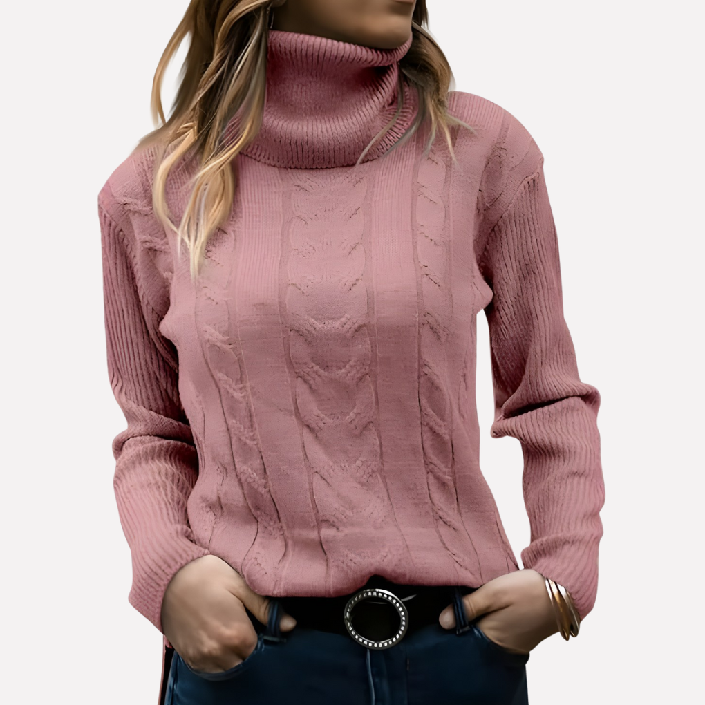 Women's Turtleneck Pullover - Relaxed Everyday Style