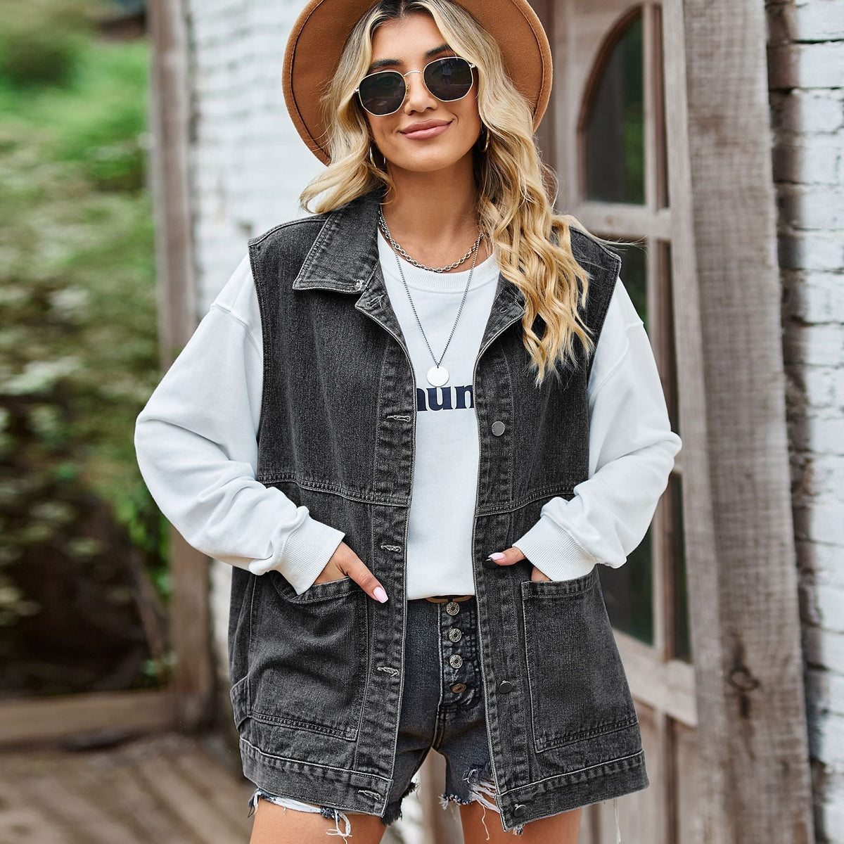 Women's Vest Jacket with Pockets