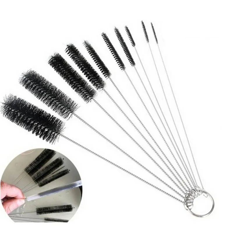 10-Piece Stainless Steel Small Cleaning Brush Set
