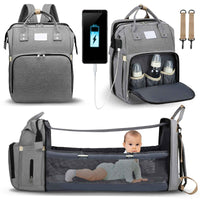 2-in-1 Baby Diaper Bag with Foldable Changing Station