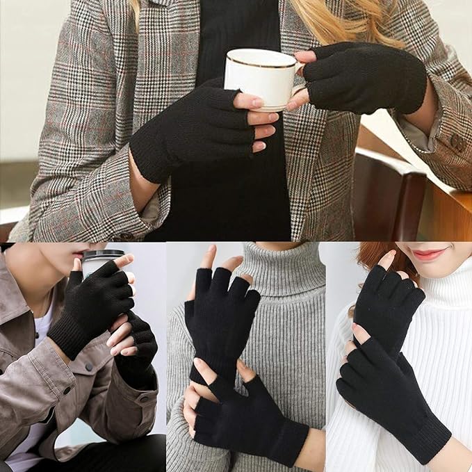 2-Piece Set of Winter Fingerless Gloves