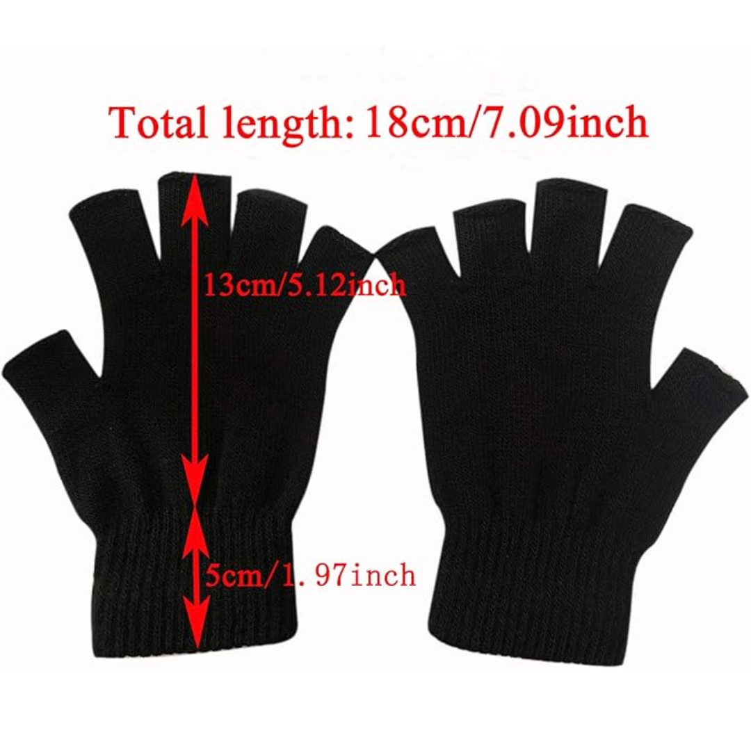 2-Piece Set of Winter Fingerless Gloves