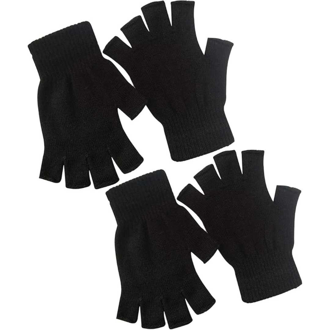 2-Piece Set of Winter Fingerless Gloves