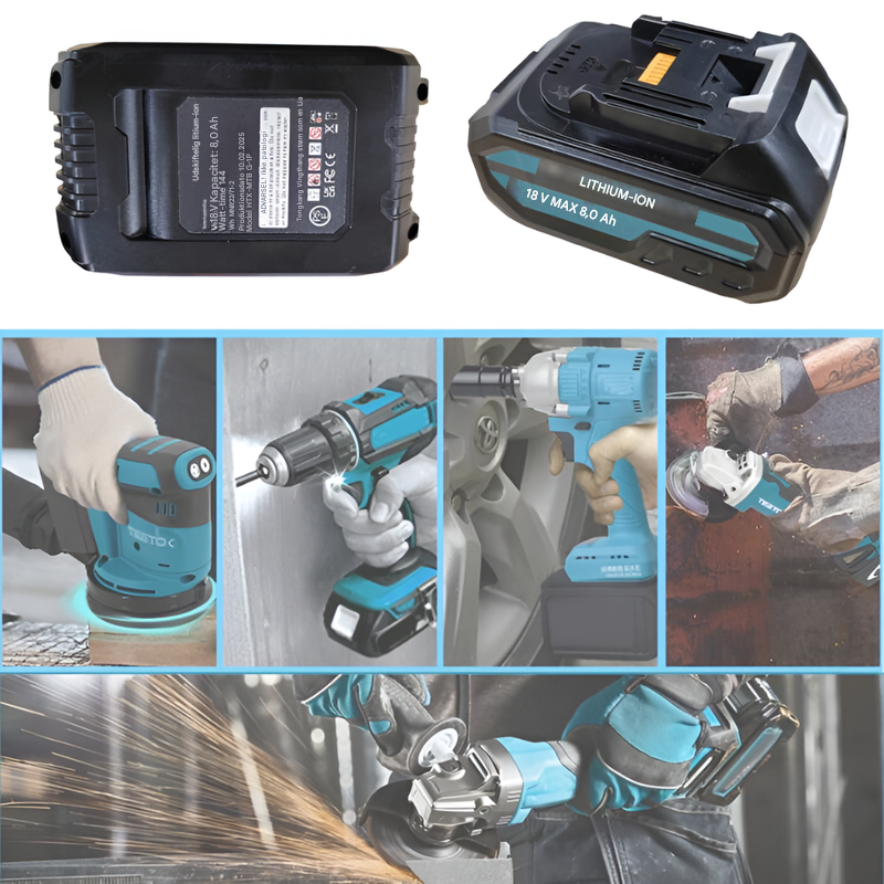 2x 18V 8.0Ah Replacement Batteries + Charger