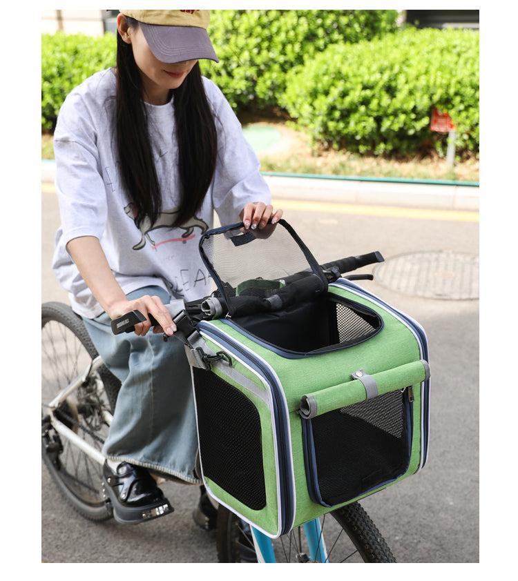3-in-1 Multifunctional Dog Bicycle Carrier Bag - Comfortable Pet Travel Carrier