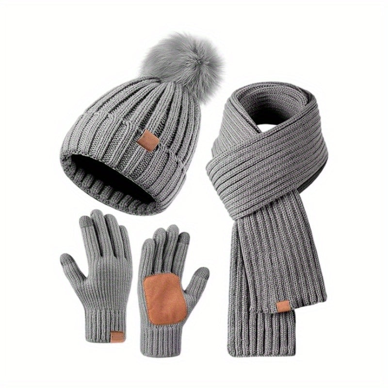 3-in-1 Winter Set – Warm Beanie, Scarf and Gloves