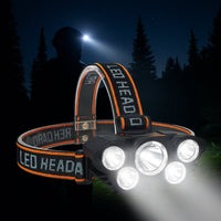 300 Lumen Headlamp with 180° Adjustable Angle - 4 Light Modes
