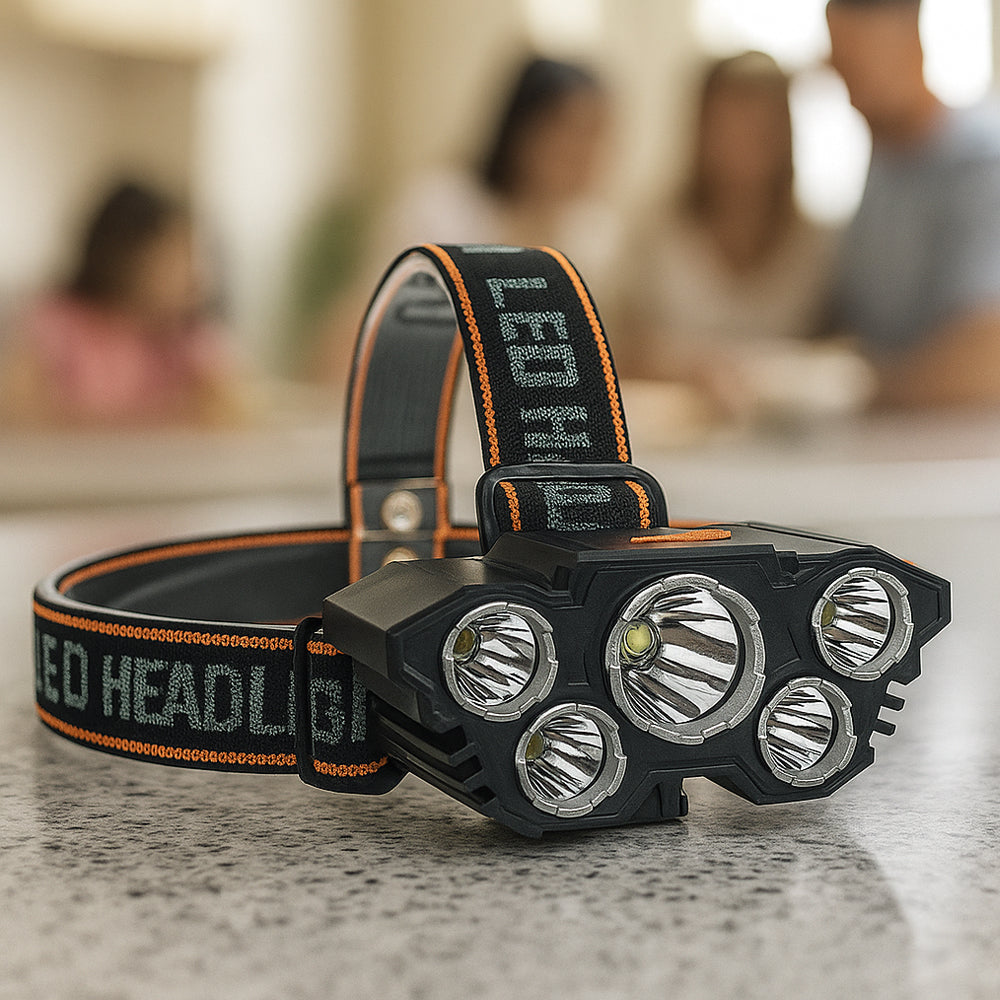 300 Lumen Headlamp with 180° Adjustable Angle - 4 Light Modes