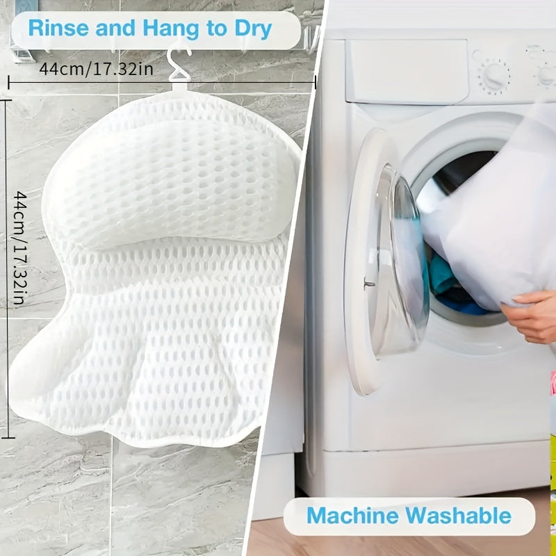 4D Deluxe Bath Pillow – Neck & Back Support for Relaxation