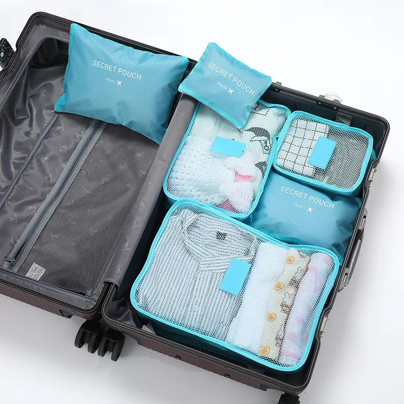 6-Piece Packing Cube Set - Waterproof & Extra Volume Luggage Organizer for Men