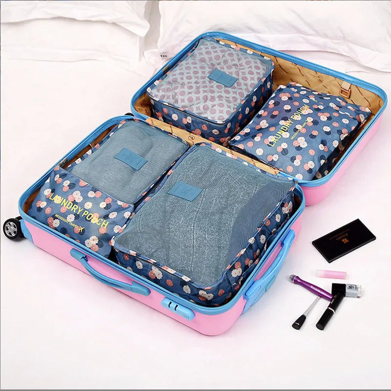 6-Piece Packing Cube Set - Waterproof & Extra Volume Luggage Organizer for Men