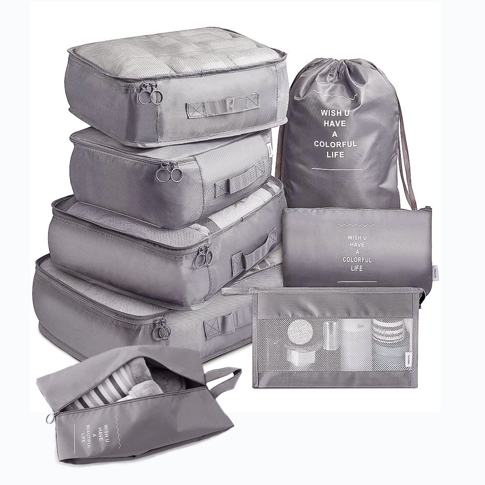 8-Piece Travel Packing Cubes and Luggage Organizer Set