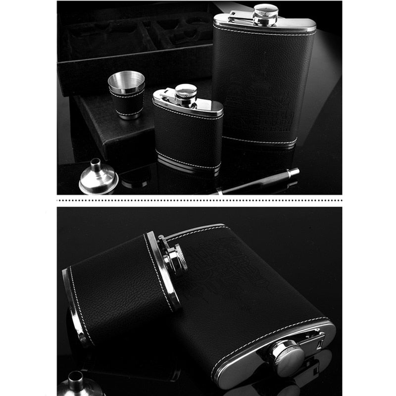 9 Oz Stainless Steel Hip Flask Set with Accessories – Portable Design