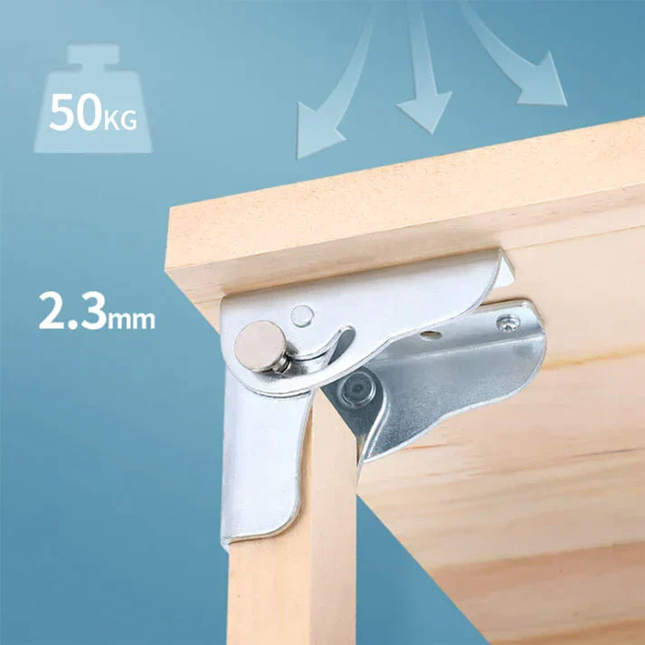 90-Degree Self-Locking Folding Hinge - Sturdy and Rustproof