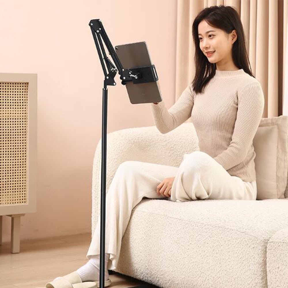 Adjustable and Stable Floor Stand for Tablets and Smartphones