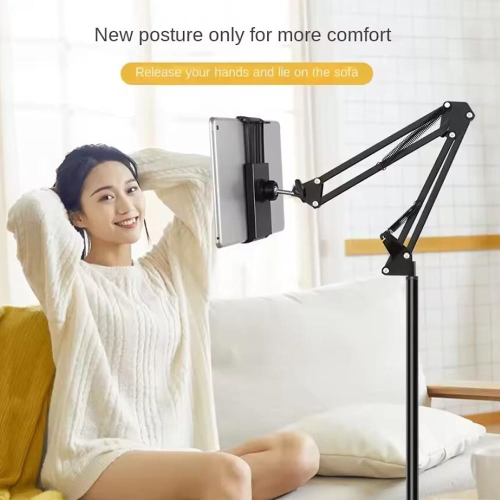 Adjustable and Stable Floor Stand for Tablets and Smartphones
