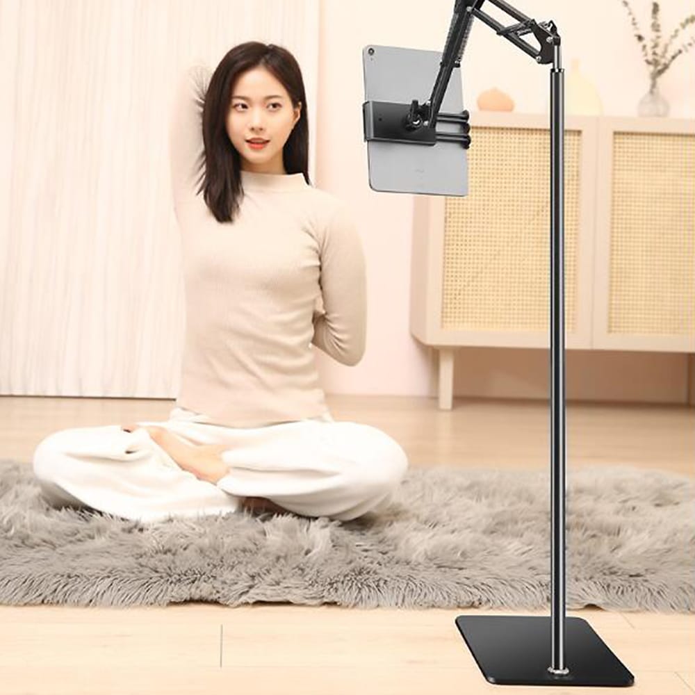 Adjustable and Stable Floor Stand for Tablets and Smartphones
