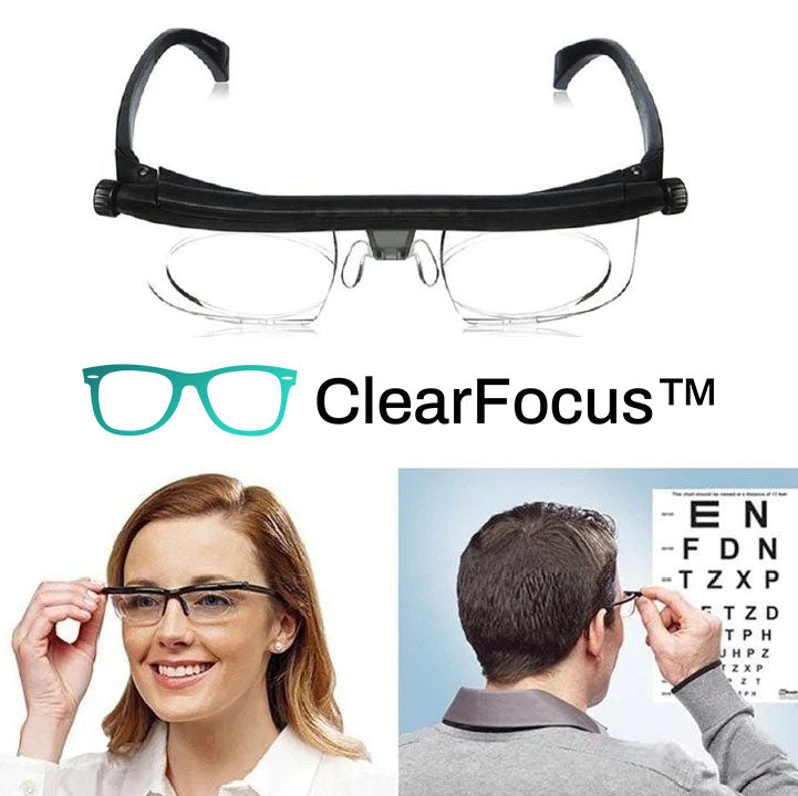Adjustable Glasses with Focus Dial for Reading and Distance Vision
