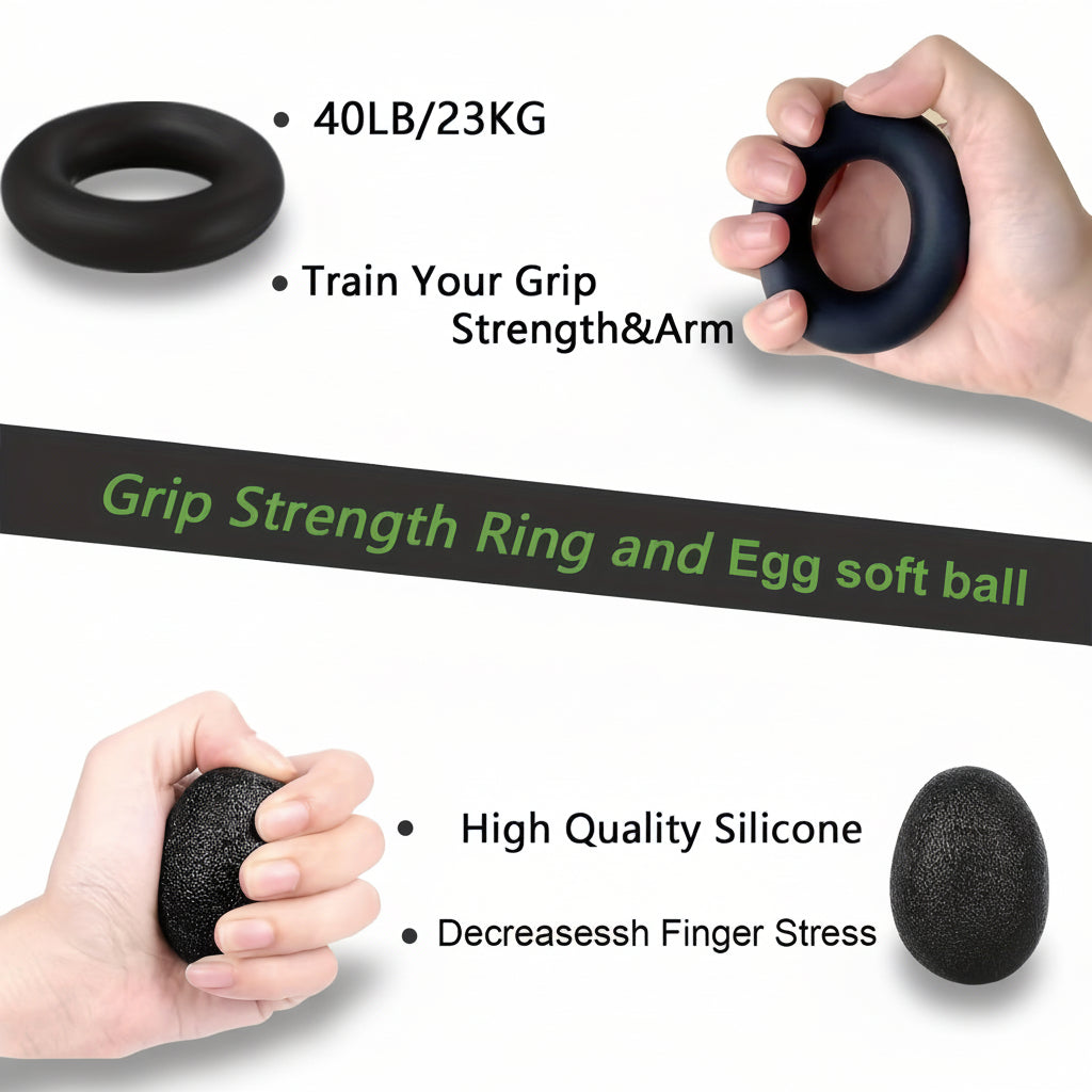Adjustable Hand Gripper and Forearm Strength Trainer Workout Set