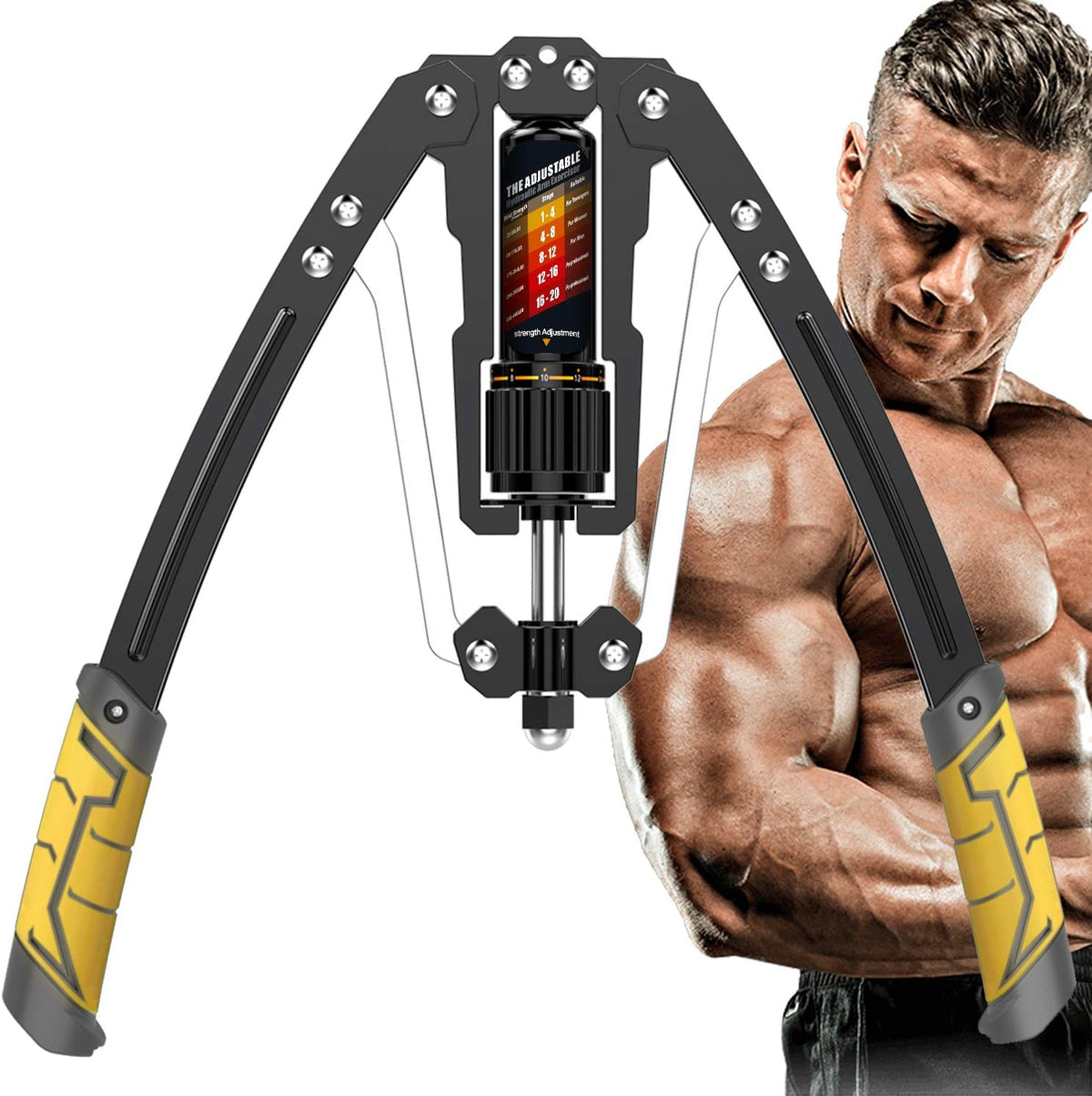 Adjustable Hydraulic Arm Exerciser and Twister Strength Trainer 10–200 kg