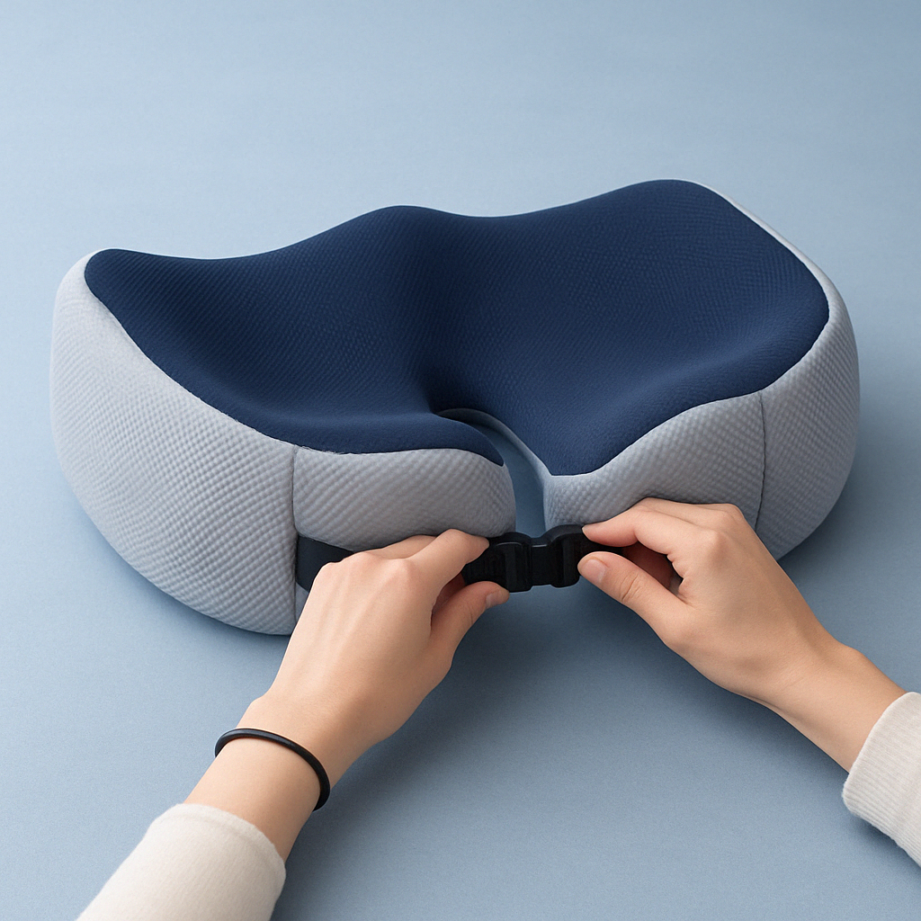 Adjustable Orthopedic Memory Foam Seat Cushion