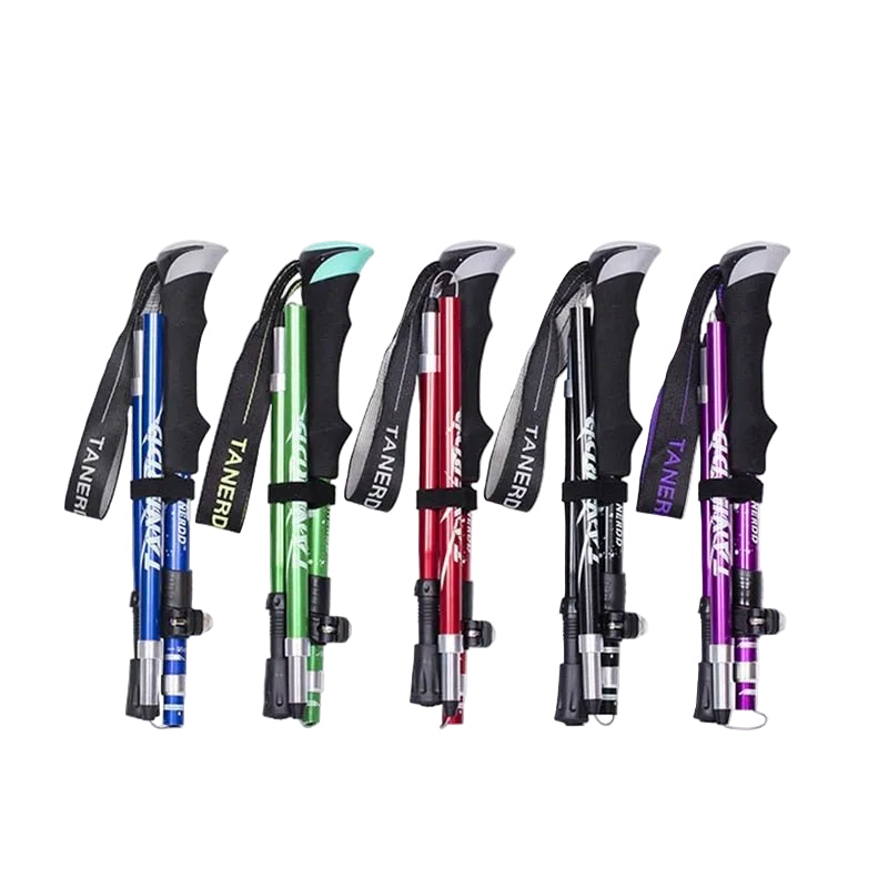 Adjustable Telescopic Folding Trekking Poles for Hiking