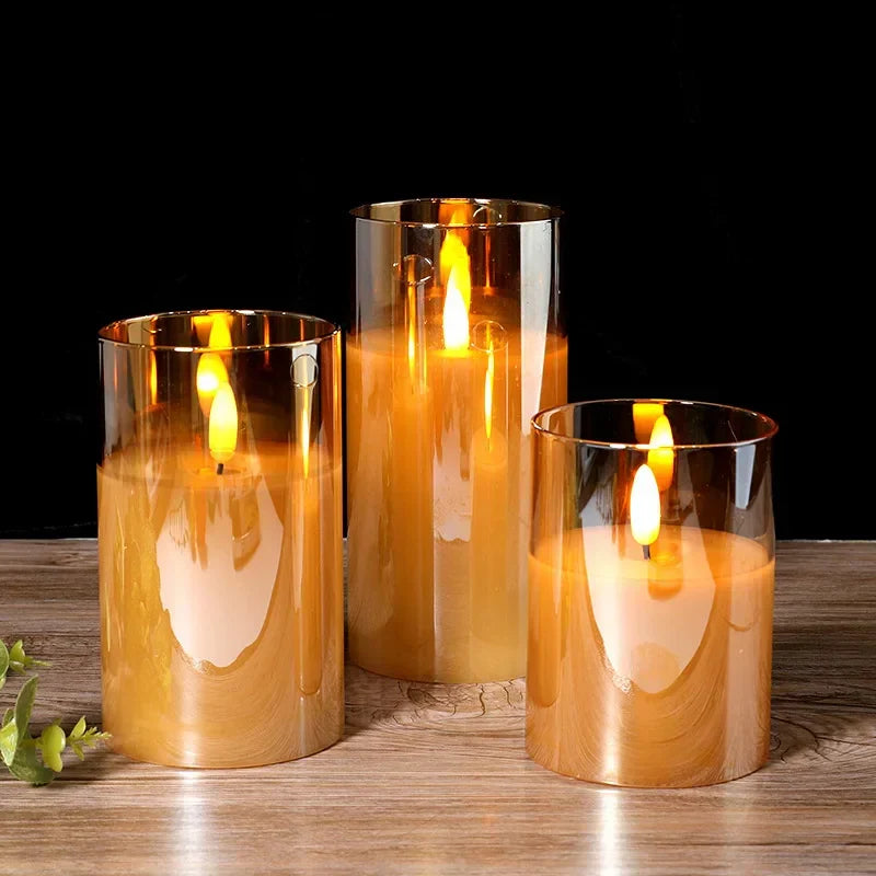 Ambient Cordless LED Candles - Set of 3